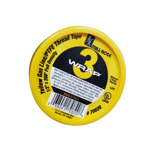 GAS TAPE YELLOW 1/2